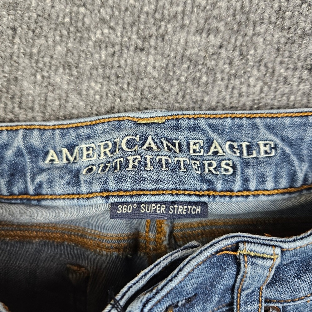 American Eagle Skinny Kick Jeans Women's 0 SHORT 360 Super Stretch Low Rise - Picture 9 of 11
